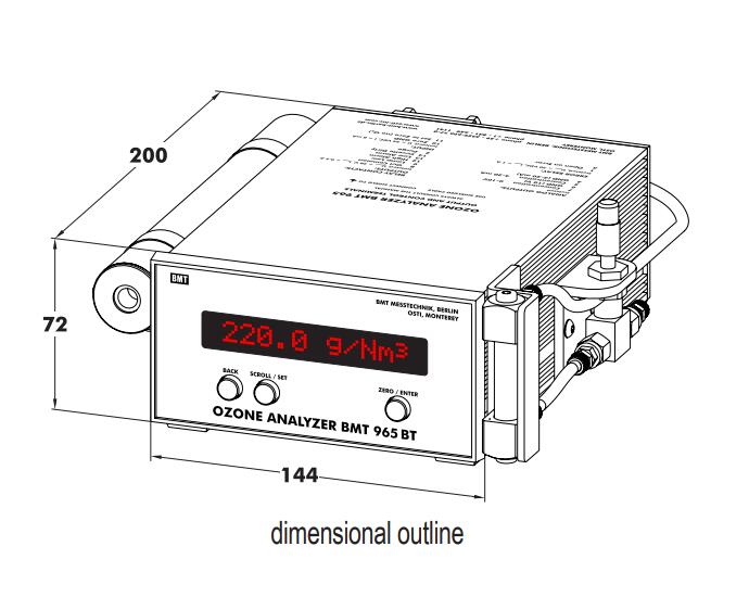 德國BMT965BT原裝進口 便攜式高濃度臭氧分析儀(圖2)