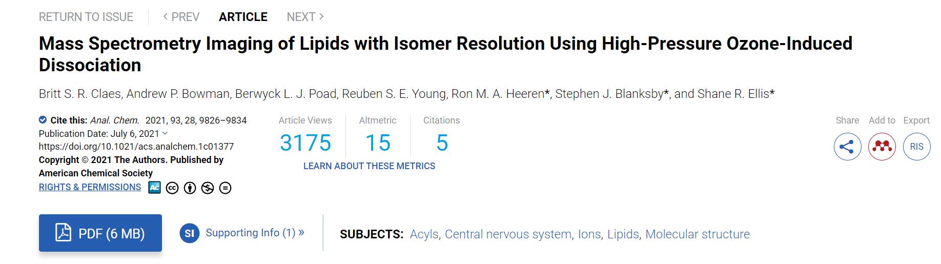 使用美國2B 106-L的論文:臭氧誘導解離的異構體(圖1)